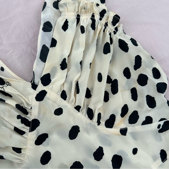 SOLD Elton John for Realisation, 100% Silk Little Jeanie Mini Dress in Snow - Picture 10 of 15